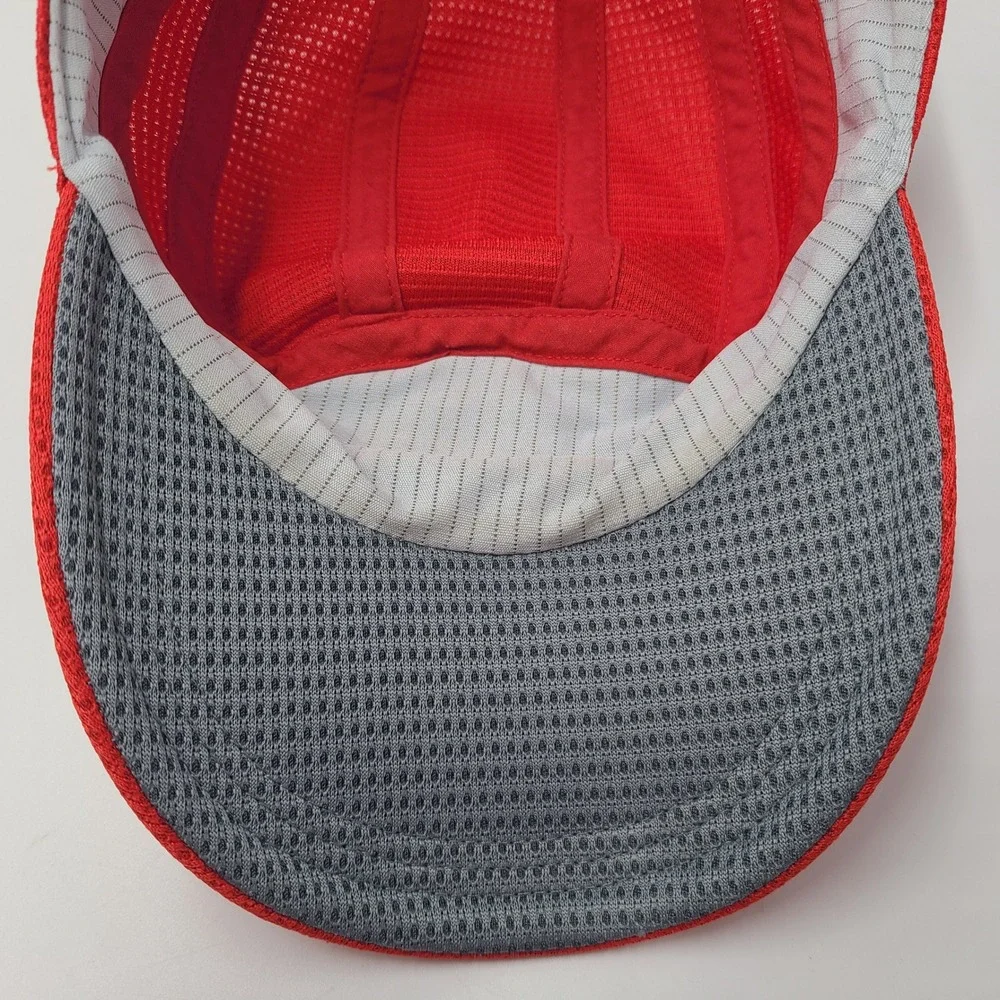 Vintage Boston Marathon Hat Adjustable Adidas Red Panel Mesh 2008 Running Men